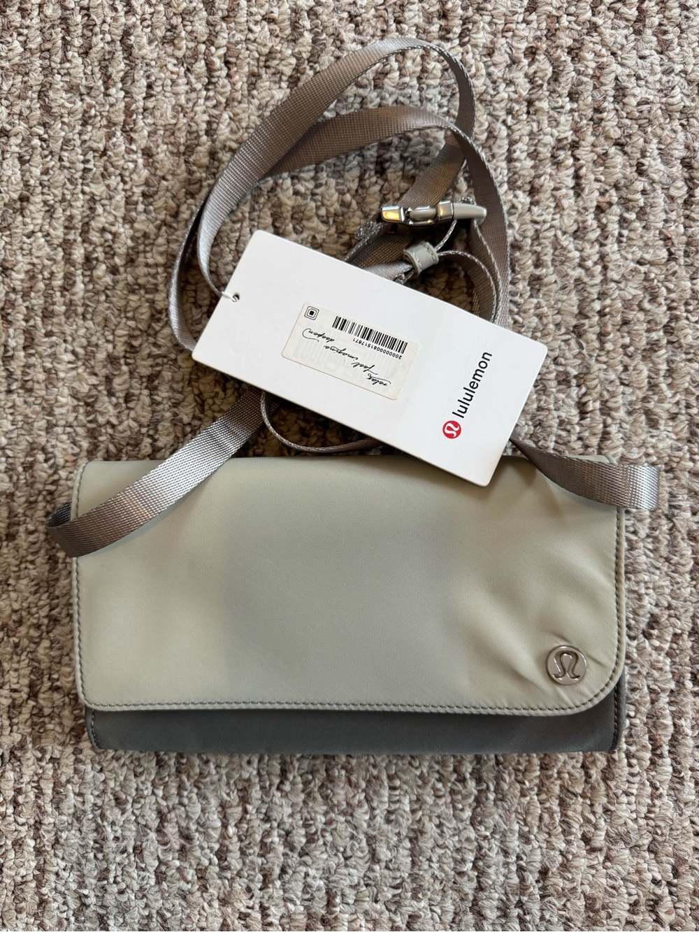 lululemon athletica Two-Tone Light Gray Crossbody Bag